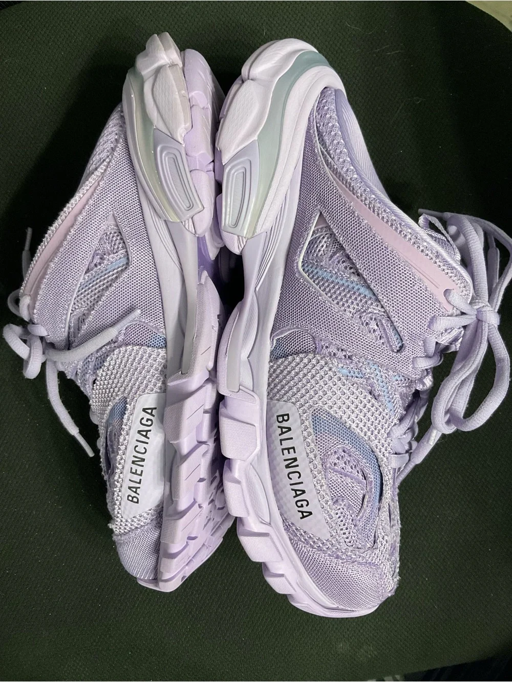 Balenciaga Women's Lilac Track Mules Style 653813 Size 38 US 8 New without Box